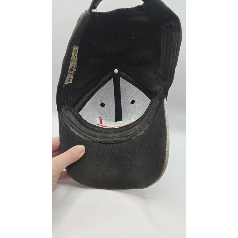 Case IH Agriculture Trucker Hat Black Gray Flame Logo Adjustable Farm Cap